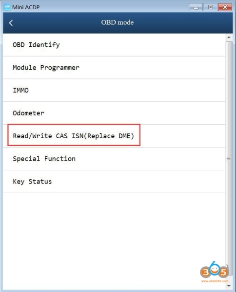 Yanhua Mini ACDP Read and Write BMW CAS3 ISN