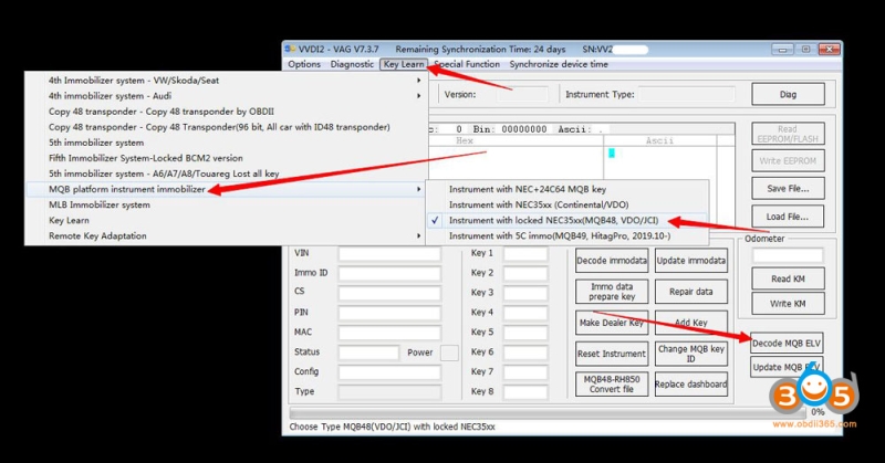 How to Decode VAG MQB ELV CS Code with Xhorse VVDI2 or Key Tool Plus?