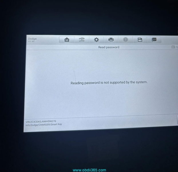Autel IM508S Dodge Charger 2021 Reading Password is Not Supported?