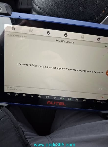 Autel IM608 Jaguar K8D2 Current ECU Version Does Not Support?