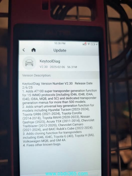 Autel K1M00 Adds AT100 Super Transponder Generation Function