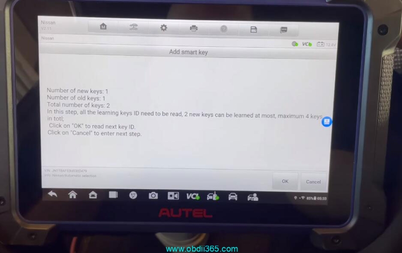 How to Add Nissan Ariya 2022 Smart Key with Autel IM608 & 40 PIN Cable?